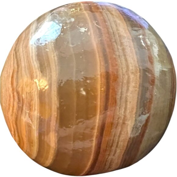 Vtg 1974 Hand-carved Natural Banded Jasper Mushroom Browns and Tans Freestanding - Picture 11 of 15